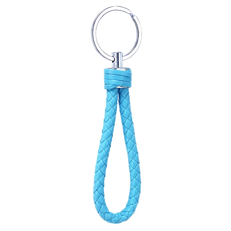

19Colors PU Leather Woven Rope Keychain for DIY Wallet Pendant Car Keyring Holder Jewelry Accessories Handmade Fashion Key Chain