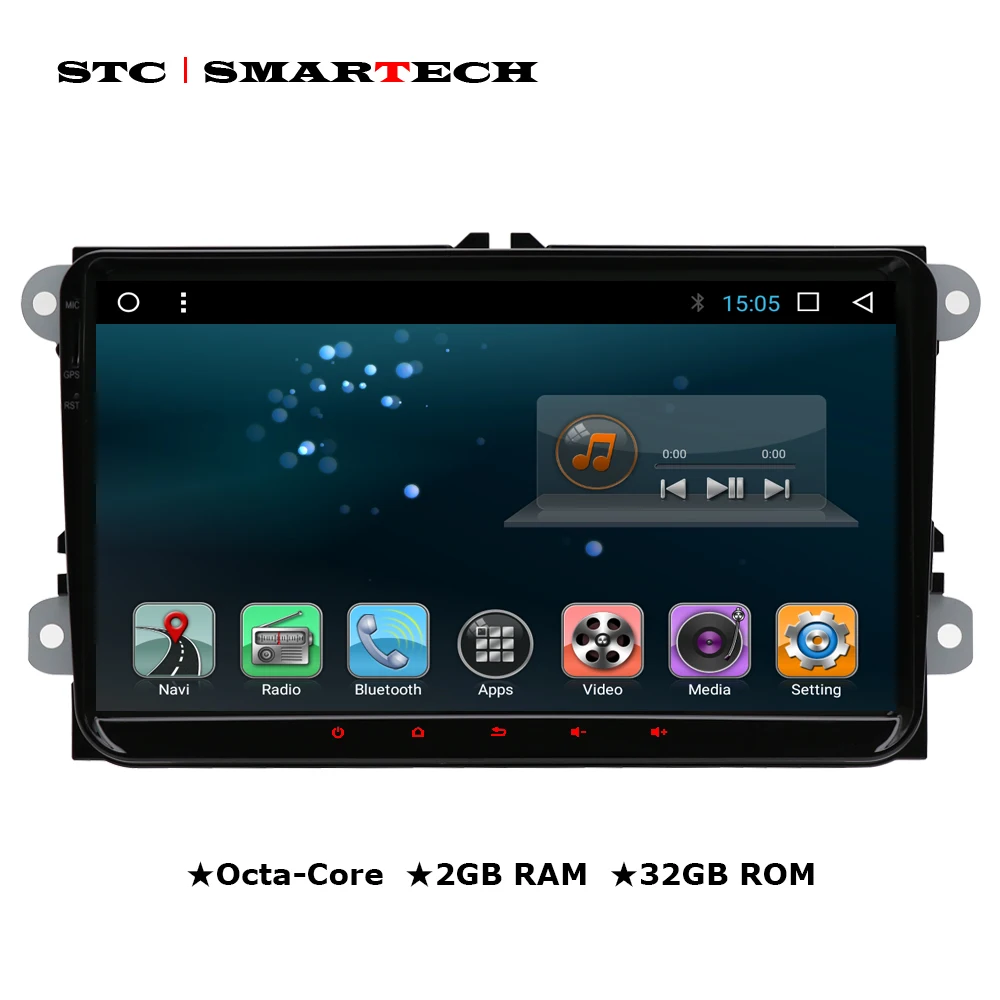 SMARTECH Android 7 1 для VW Volkswagen Passat b6 b7 Golf 6 5 CC Tiguan 9 дюймов 8 ядер автомобильное радио GPS