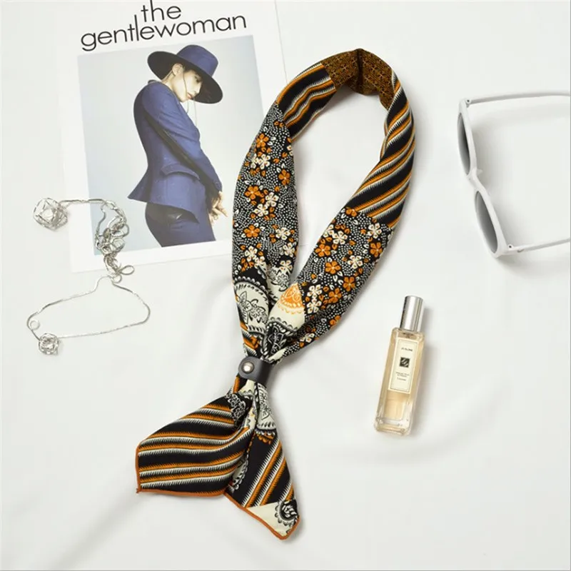 70 * 70cm Korean retro Silk scarf of Women New Square Small Soft Head