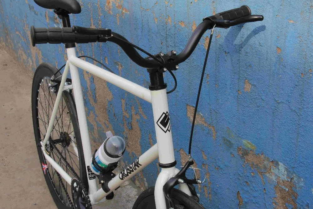 Top 52CM frame road Bicycle Fixed Gear Bike DIY Complete 24 speed Road Bike, Retro frame plating frame 4