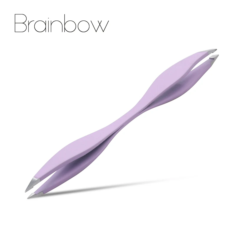 

Brainbow 1pc Lilac Eyebrow Tweezer Makeup Tools Double Ends Anti-Static Tweezer for Eyebrow Hair Remover False Eyelash Extension