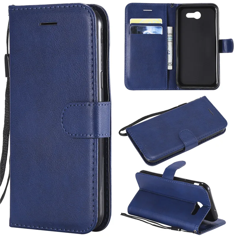 Holster Flip Pure Color Leather Wallet PU Case Cover For Samsung Galaxy J3 J5 J7 2016 2017 J330 J530 J730 J5 J7Prime J510 Case (1)