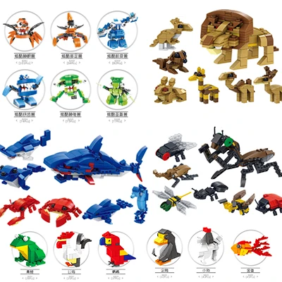 

DR Star Compatible legoed friends Animals Classic building blocks figures animals zoo shark sets Education Toys children gifts