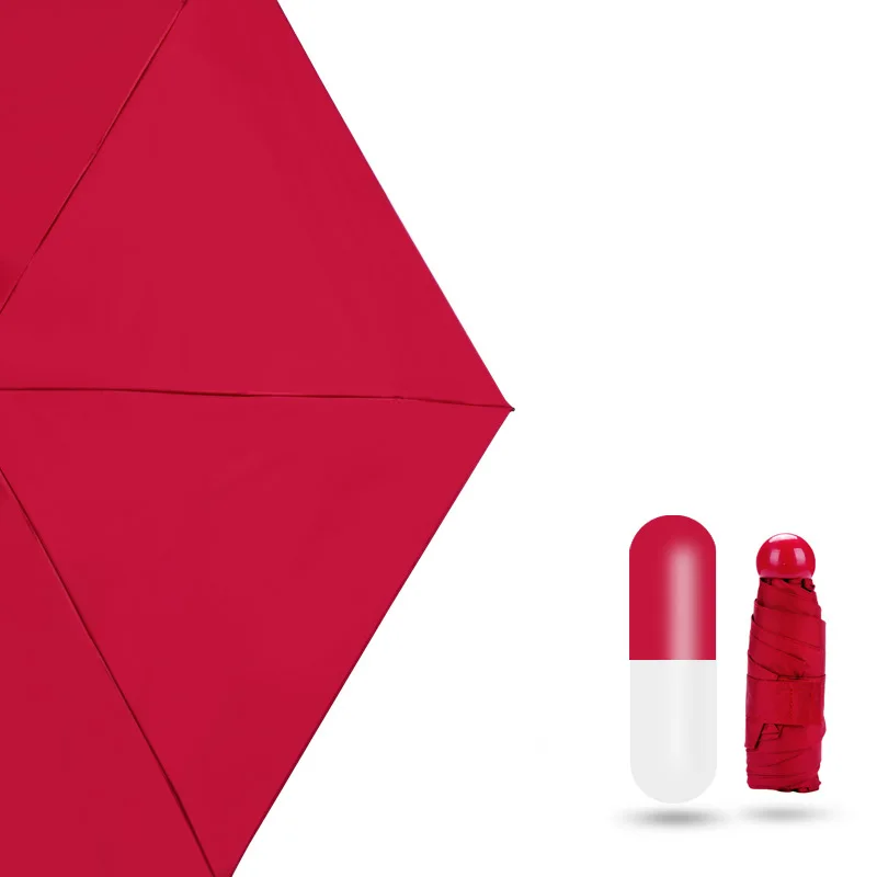 

Folding Umbrellas Compact Rain Children Umbrellas Mini Capsule Women Umbrella Clear Pocket Anti-UV Umbrella Windproof
