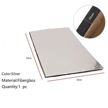 1 шт 7 мм Алюминий Фольга/10 мм стекловолокна 30x50 см капот автомобиля изоляционная Панель Звукоизоляции аварийная изоляция с закрытыми порами пены