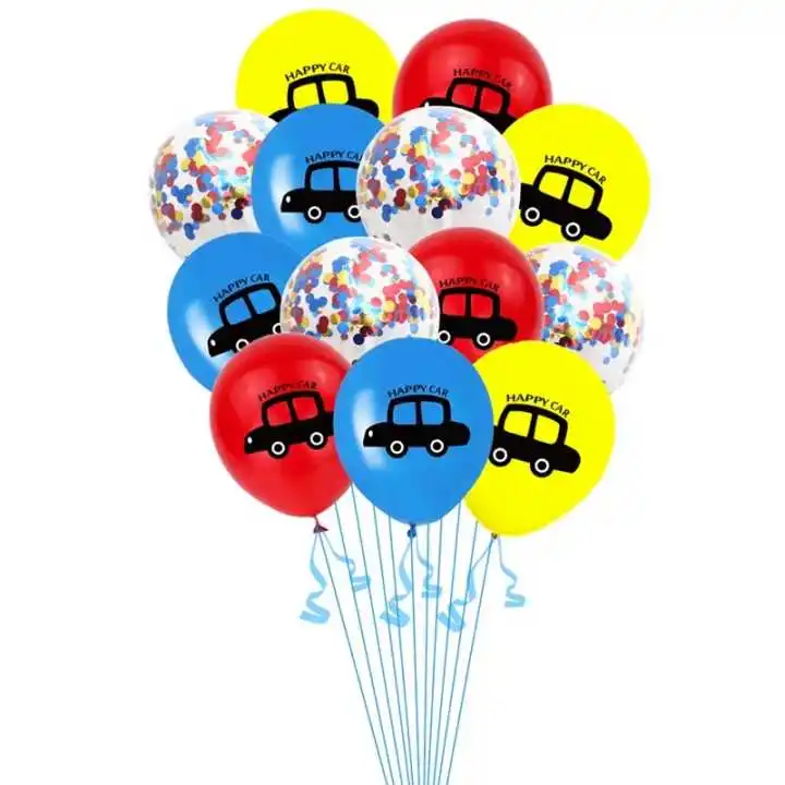 

Construction vehicle Excavator Theme Latex Balloon Confetti Balloon Engineering Vehicles Birthday Party Decoration Supplies