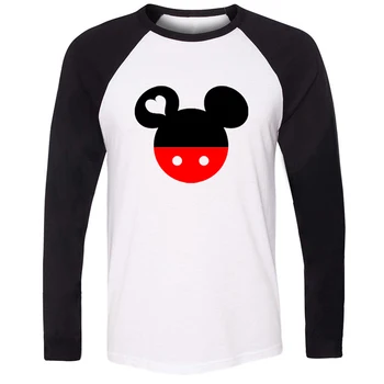 

Cute Cartoon Mouse Head Yes No Valentine's Day Gift Love For Her His Design Mens Guys Printing Graphic Tee Long Sleeve Cotton