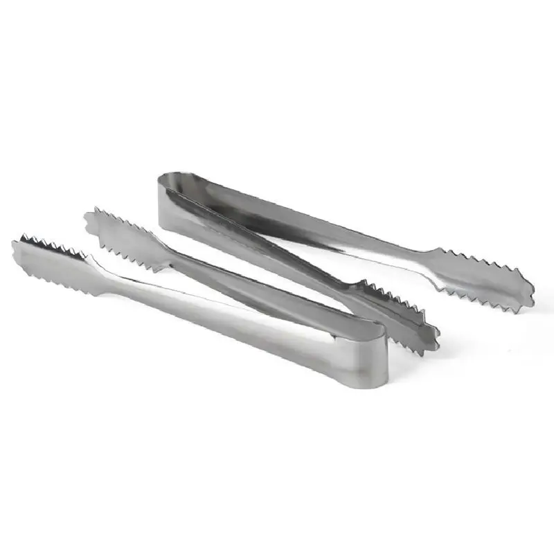 

15CM Stainless Steel Barbecue BBQ Clip Bread Food Ice Clip Clamp Ice Tong Tool Bar Kitchen Accessories
