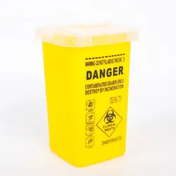 Biomaser1PCS Желтый татуировки медицинский пластик контейнер для острых предметов Biohazard иглы распоряжении 1 Размеры ящик для отходов для