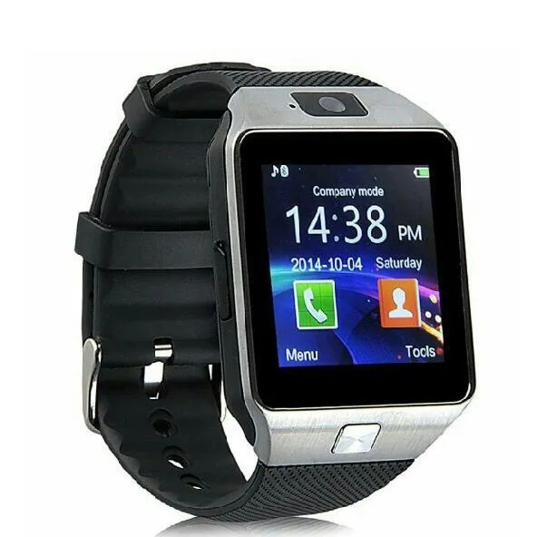 LETINE DZ09 DZ 09 мужские Смарт часы телефон носимые устройства Smartwatch для Bluetooth подключения Android Apple iPhone Amazfit PK GT08 A1 - Цвет: Серебристый