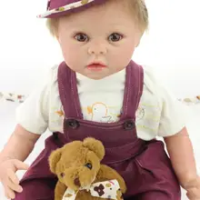 55 см мальчик Reborn Baby Doll toys высокое качество импортный силикон Лучший Новогодний подарок для маленькой девочки