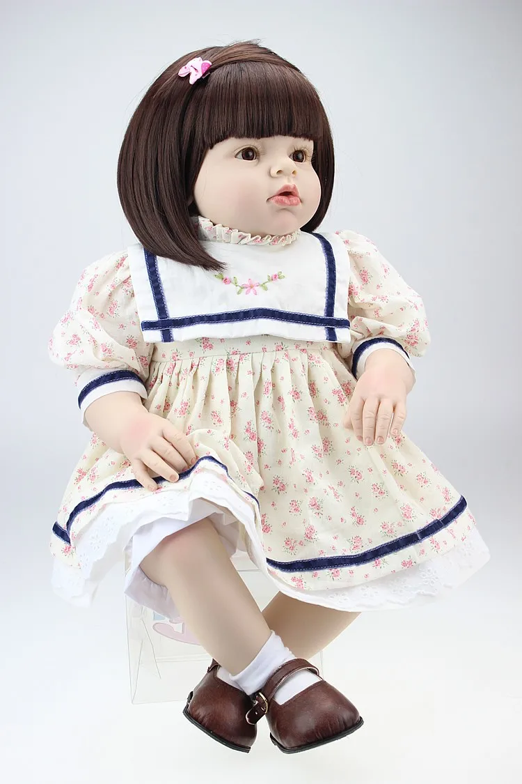 NPK Кукла реборн с мягким настоящим нежным прикосновением 28 дюйм(ов) Реалистичная кукла реборн для малышей Мягкая силиконовая виниловая