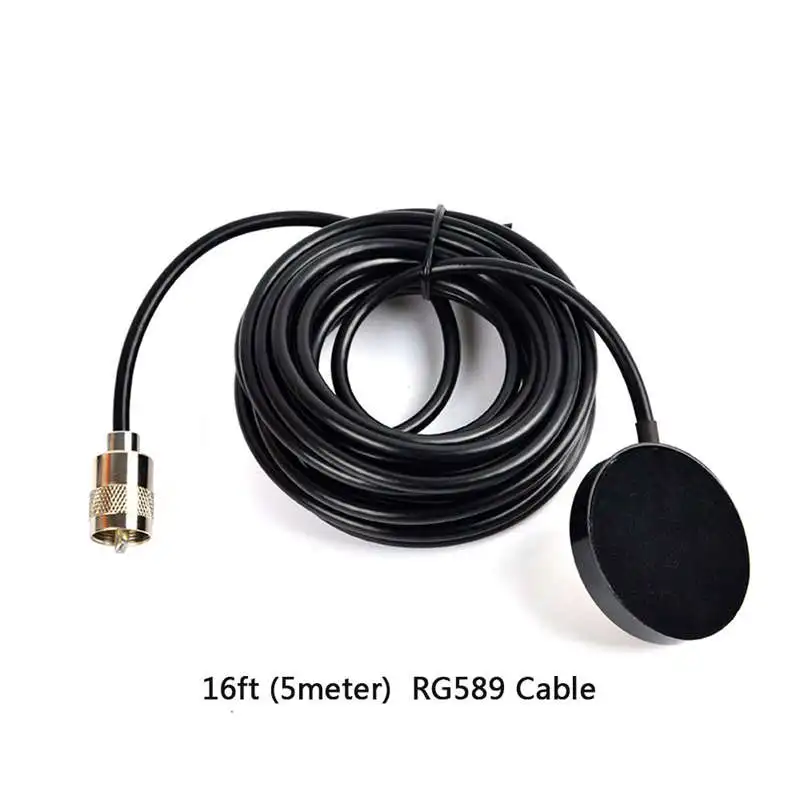 Tc-M55 2,16 дюйма Nmo магнитное крепление основание(для помещений) с 5 м(16,4 фута) Rg58 коаксиальный кабель Pl-259 разъем для всех Hf/Vhf/Uhf Nmo антенн