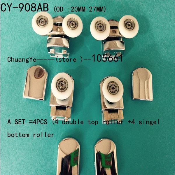 

4 x Shower door rollers wheels pulleys CY-908AB
