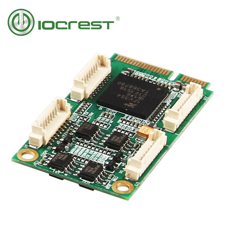 Mini Pcie Portas Rs422 Rs485 Db9 com Meio Tamanho Mini Pci Express Porta Serial Industrial i o Controlador Cartão Exar 17v354 Chip - Imagem 2