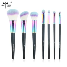 High Quality Copper 7 pcs Makeup Brush Set New Colorful Pinceaux Maquillage Beautiful Powder Blush Eyeshadow Make Up Brushes