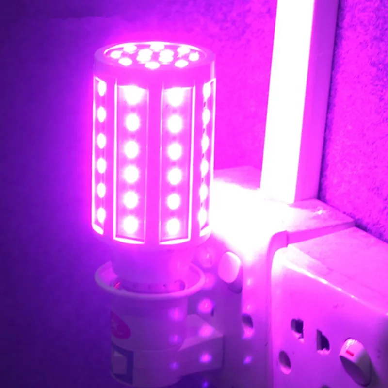 

LED Grow Light Pink Corn Light E27 E26 bulb AC 220V 110V SMD 5730 Growing Lamp for Greenhouse box