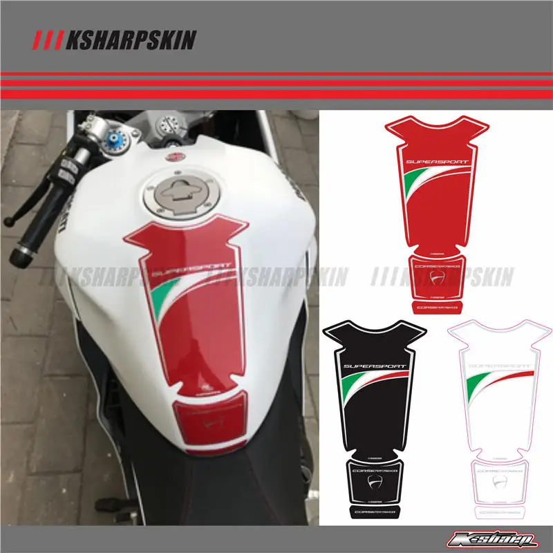 

3D ADESIVI Sticker Decal Emblem Protection Tank Pad Cas Cap Fit DUCATI Supersport 2016 2017