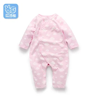 

Dinstry Spring & Autumn baby Boy&Girl colorful long sleeve romper,angel wing decoration on the front,Cloud print fabric