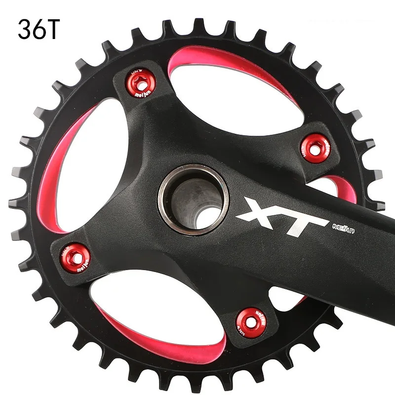 Алюминиевый горный велосипед из сплава Crankset Полый зуб пластины кривошипный рычаг Звездочка цепное колесо для велосипеда с нижним кронштейном диск BCD 104 мм