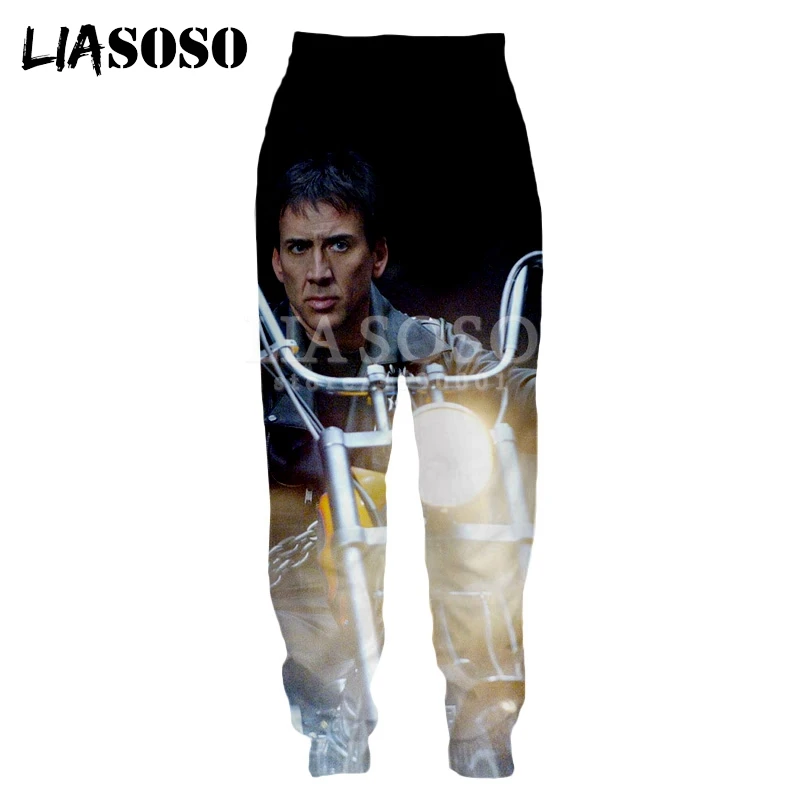 LIASOSO Nicolas Cage Crazy Funny Stare At You Face Sweatpants 3D Print Men Women Sweat Pants Jogging Funny Casual Hip Pop Pants business casual pants men