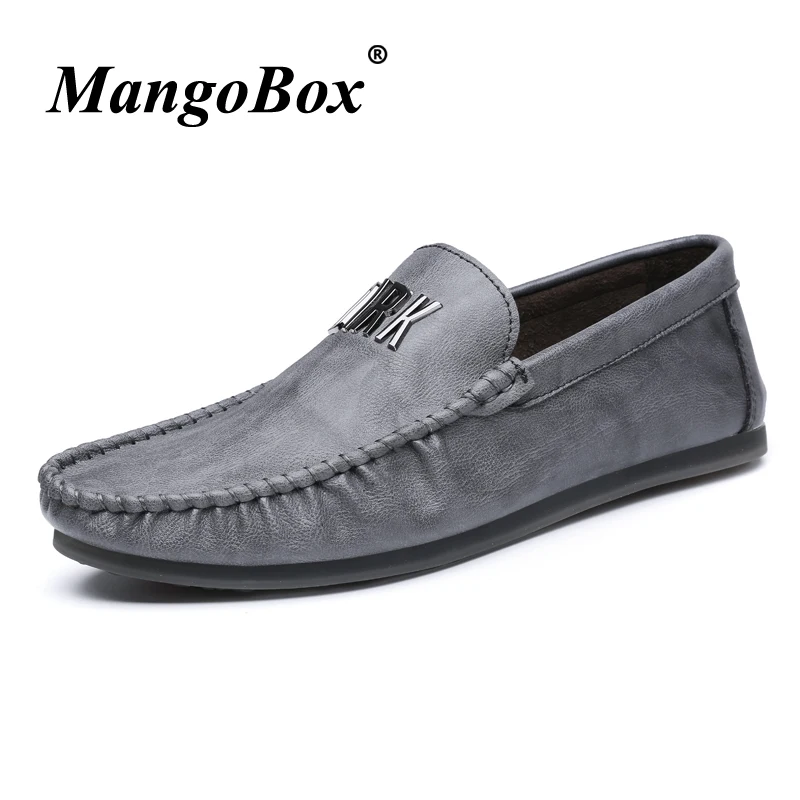 

Man Casual Shoes Black Khaki Driving Shoes for Male PU Leather Man Loafers Flat Spring Autumn Loafers Slip-on Retro Shoes
