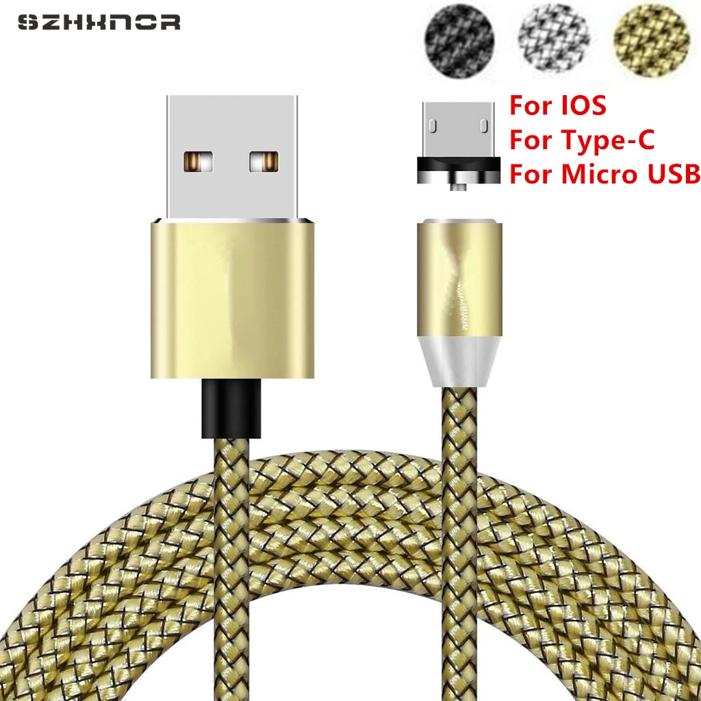 

Magnetic Micro USB Cable For iPhone Type-c Charging Magnet Charger Mobile Phone Cables For Samsung Galaxy Note 8 9 A3 A5 A7 2017