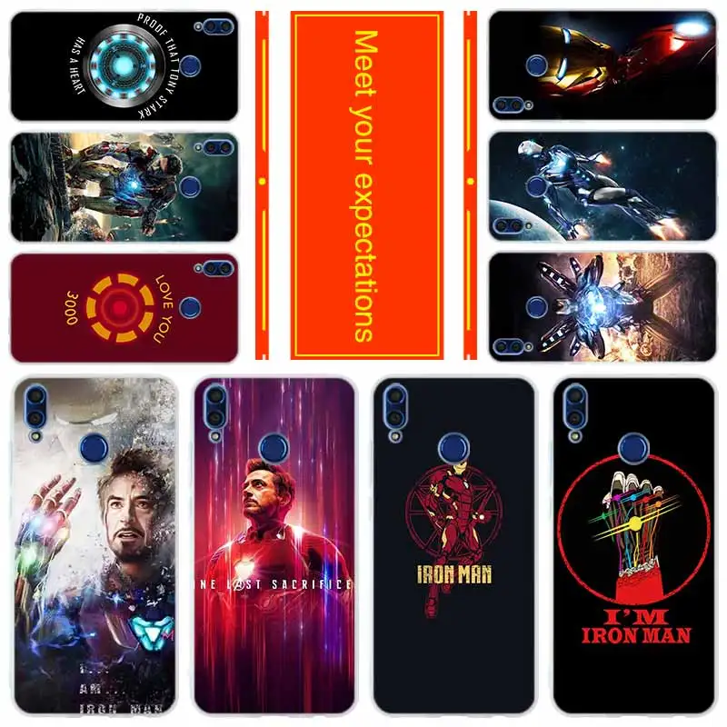 

Phone for HUAWEI Honor 10 9 i lite Cover Honor 8X a max 9lite 7 6 X 7a pro V20 Play Cover Case Marvel SuperHero Iron Man