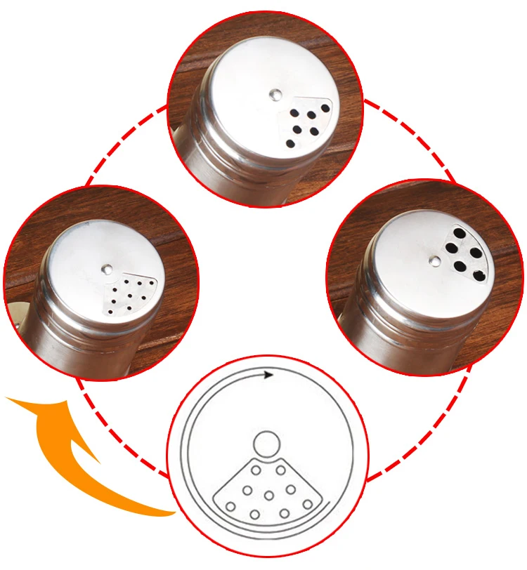 Stainless Steel Spice Jars Salt and Pepper Shaker Containers for Spices (5)