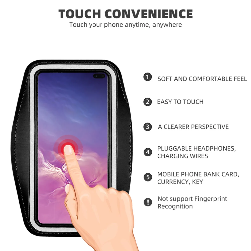 Наручная Сумка для бега для мужчин/женщин универсальная для samsung Galaxy S10 Plus открытый спортивный чехол на руку Велоспорт Спорт тренировки руки ремешок чехол