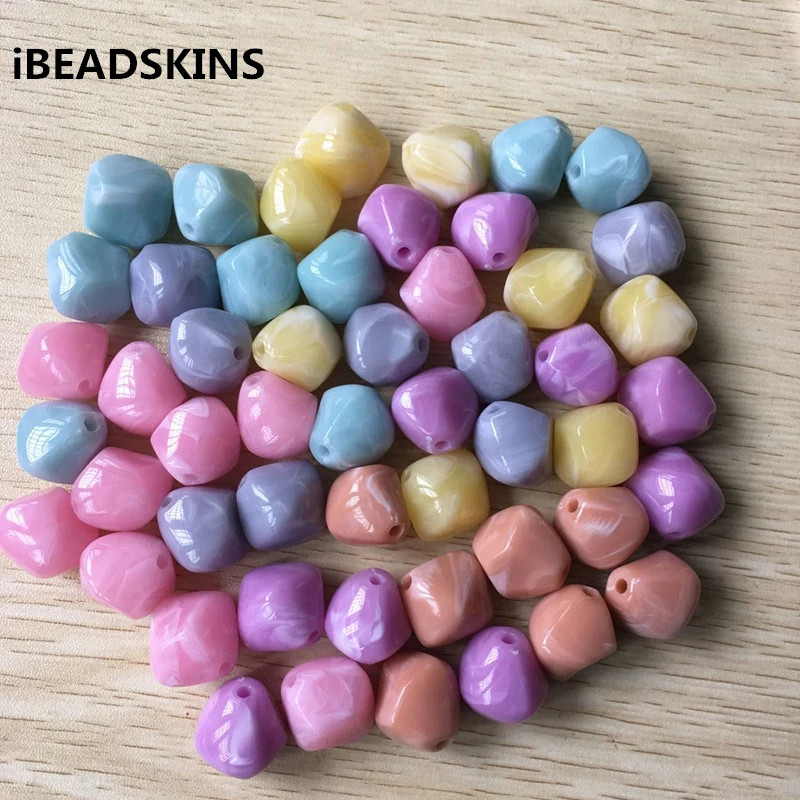 

New arrival! (choose color) 20mm 100pcs/lot Acrylic marble effect triangle shape beads for DIY beads Jewelry necklace making