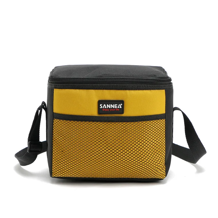 SANNE 5L сумки-холодильники Детские изолированные Ланч-бокс для сэндвич-закусок вместительные портативные Оксфорд термо-сумки для еды и пикника сумка на плечо - Цвет: yellow