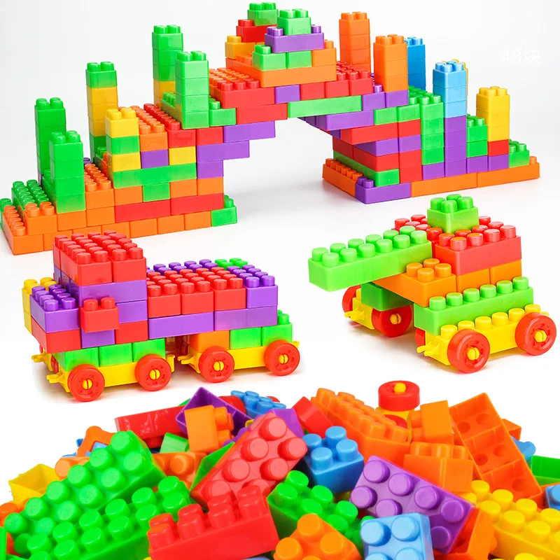 DIY 72 шт. укладка Конструкторы моделирование зданий Блоки Игрушки для детского сада изучение и образование игрушки для викторины brinquedos игрушки для детей