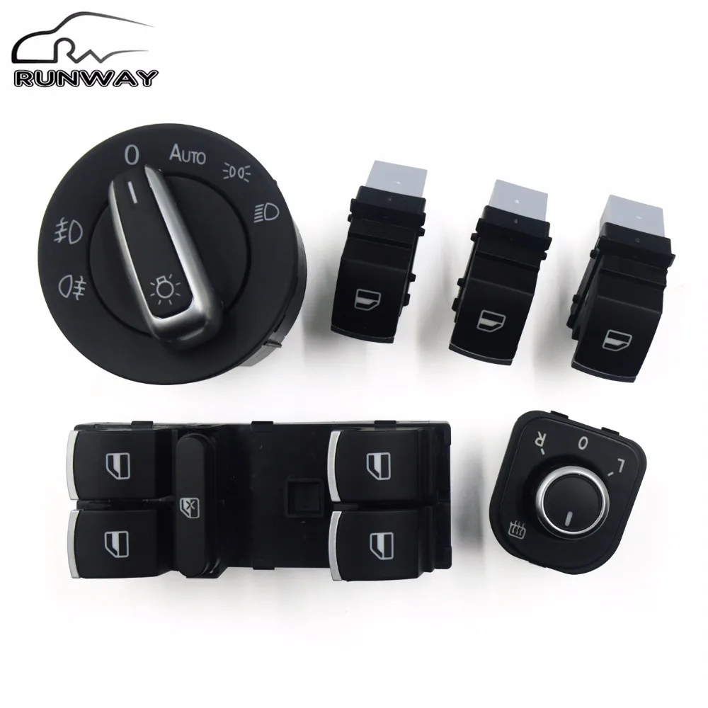 

Headlight Window Mirror Control Switch Button for Volkswagen VW Jetta mk5 golf 5 6 tiguan passat b6 B7 CC GOLF PLUS Rabbit