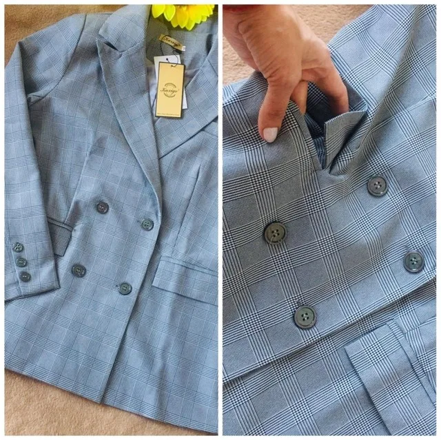 Lattice Women Korean Version British Antique Striped Pant Female Grid Women Suit Femme Fashion Long Pant Suit