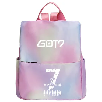 

GOT7 Schoolbag JACKSON Backpack Student Bag Gradient Fresh Luminous Shoulder Tote Bag dropshipping