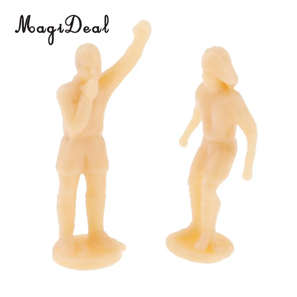 12Pcs 1/87 Scale Miniature Soccer Football Player Figure People Figurine HO OO Layout Scenery 