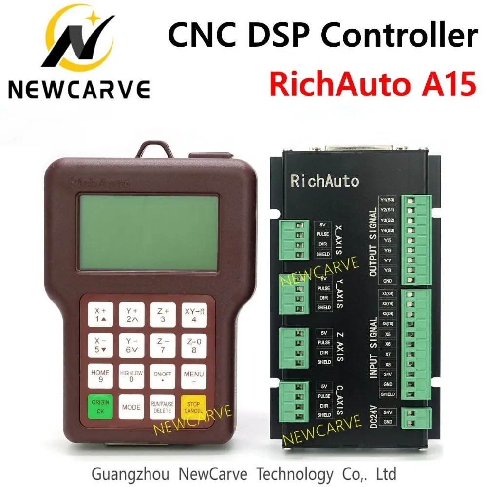 

Richauto A15 Multi-spindle 3 Axis CNC DSP Controller A15s A15e Offline USB Motion Control System Manual For Cnc Router NEWCARVE