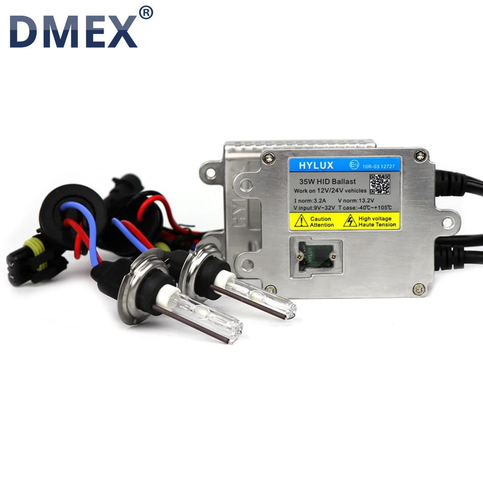 

DMEX 12V 24V 35W AC Fast Start D2H HID Kit Xenon HID Kit 4300K 5000K 6000K 8000K with Hylux A2088 Ballast & Cnlight Xenon Lamps