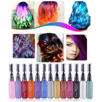 

One-Time Hair Color Hair Dye Temporary DIY Hair Color Mascara Dye Cream Fashion Beauty Women Hair Color Wax 13 Colors Choose