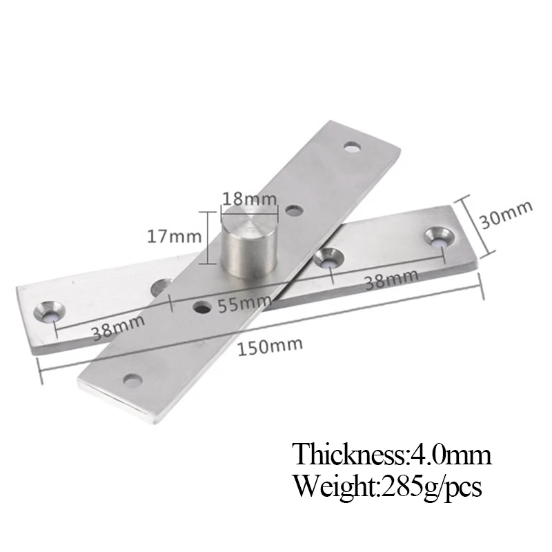 2 пары, 360 градусов, вверх и вниз, дверная петля, бесшумный вал, нержавеющая сталь, дверная петля, Поворотный шарнир, вращающийся дверной вал - Цвет: 150x30mm