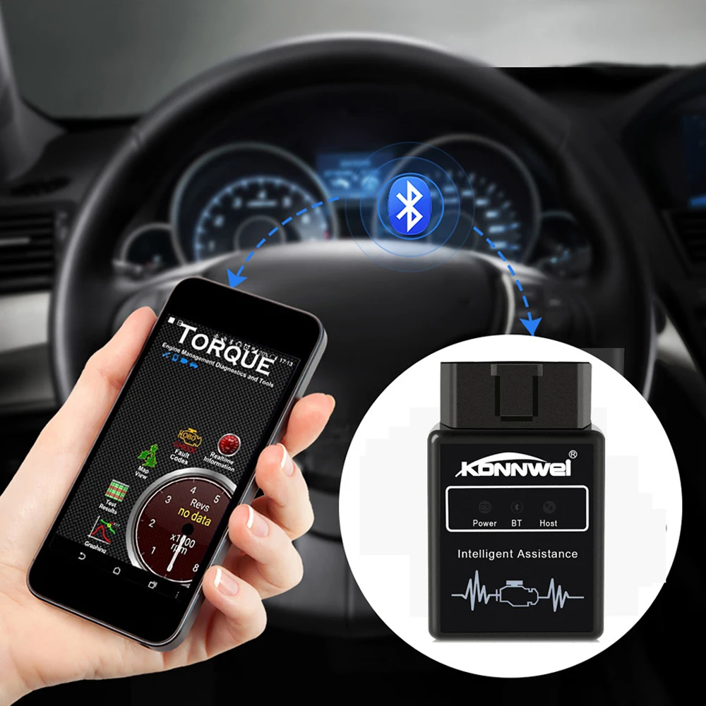 Elm327 Bluetooth ELM 327 V1.5 OBD2 адаптер OBDII Автомобильный сканер для Android считыватель кода