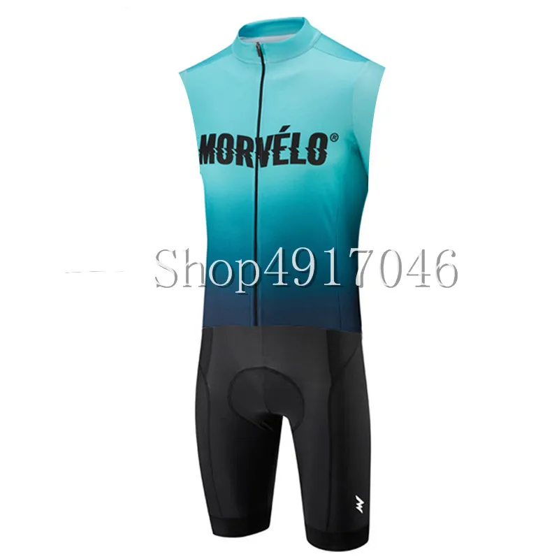 Триатлон Morvelo команда Новые велосипедные Короткие рукава Джерси шорты без рукавов жилет наборы Skinsuit Мужская велосипедная MTB велосипедная одежда