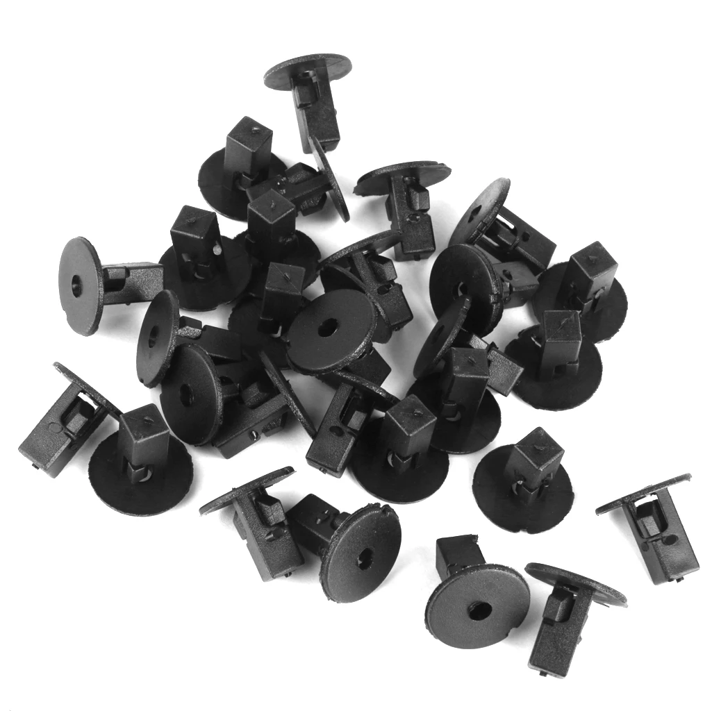 30PcsAuto Fastener Vehicle Car Bumper Clips Retainer Rivet Nylon Door Panel Fender Liner Universal Fit for Toyota | Автомобили и