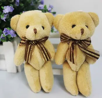 

Pudcoco 2019 Cute Baby1pcs Soft Plush Stuffed Mini Brown Ribbon Teddy Bear Toys Doll