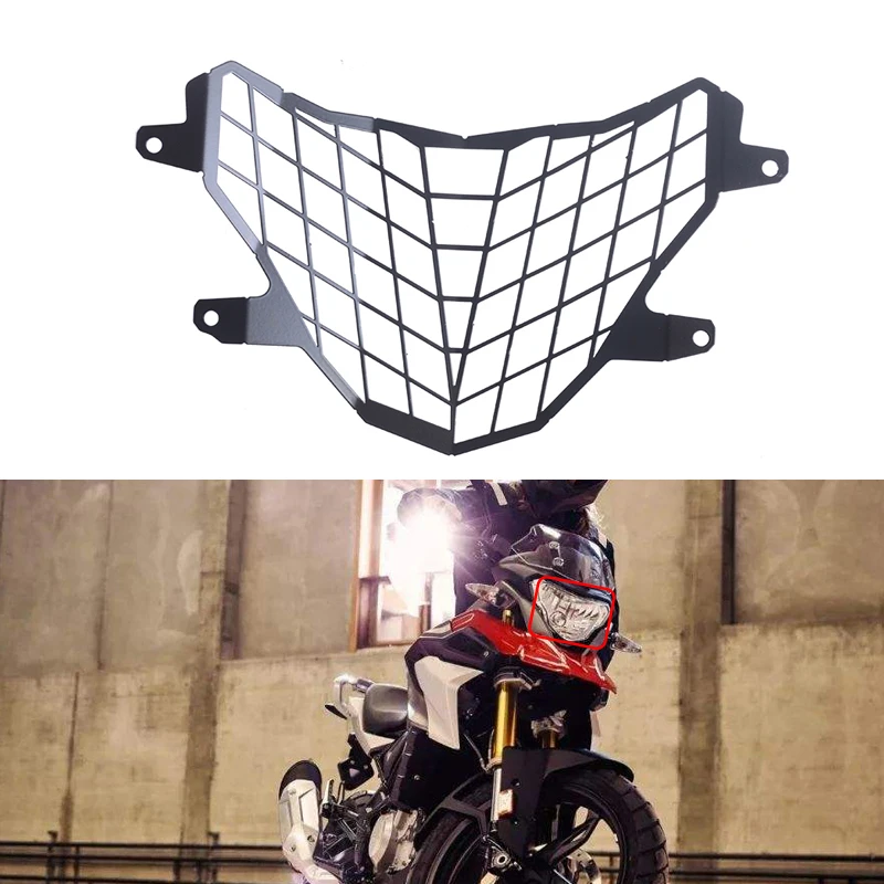 

Black Motorcycle Accessories Headlight Grille Guard Cover Protector For BMW G310 GS 2017-2018 Headlight Covers