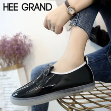 HEE GRAND/женские балетки на плоской подошве, лоферы на платформе, непромокаемая обувь без шнуровки, Женская удобная обувь на плоской подошве, 4 цвета, криперы XWD6898