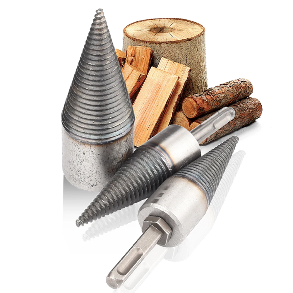32mm Firewood Drill Bit Wood Cone Reamer Punch Driver Split Drilling Tool