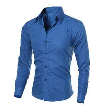 Solid Color Men Shirt Formal Business Shirts Slim Fit Casual Long Sleeve Shirts 2018 New Work