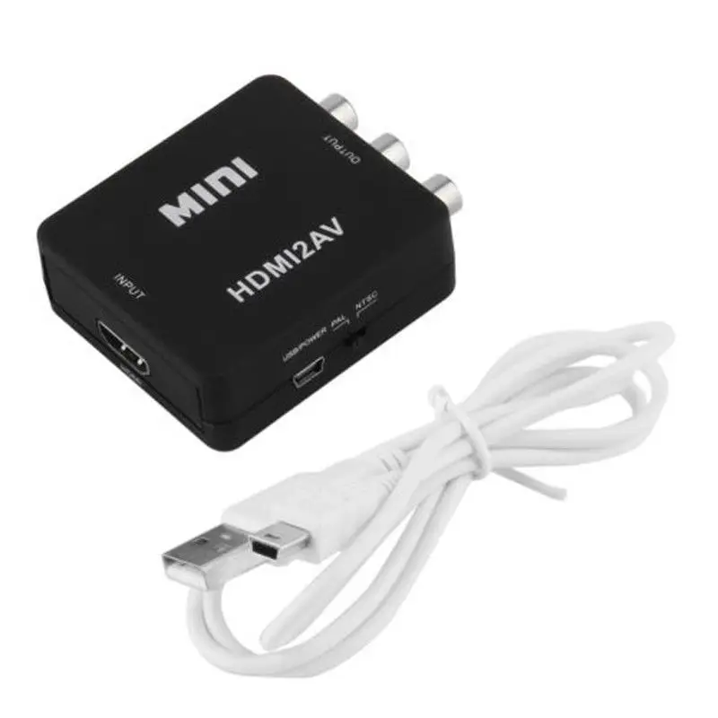 Мини 1080P HDMI композитный к RCA Аудио Видео AV CVBS конвертер адаптер для HDTV
